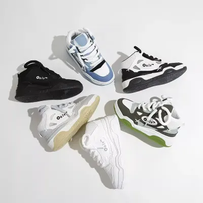 men's shoes high-top new couple shoes women's autumn soft bottom bread shoes versatile casual